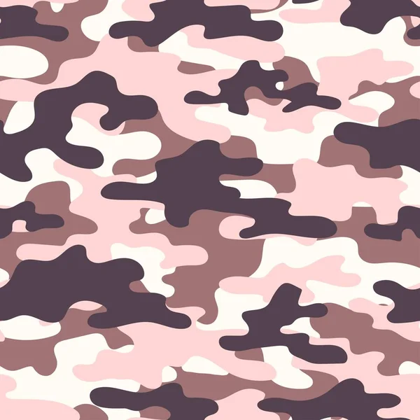 Textura Rosa Camuflaje Militar Sin Costura Abstracta Para Imprimir Fondo — Vector de stock