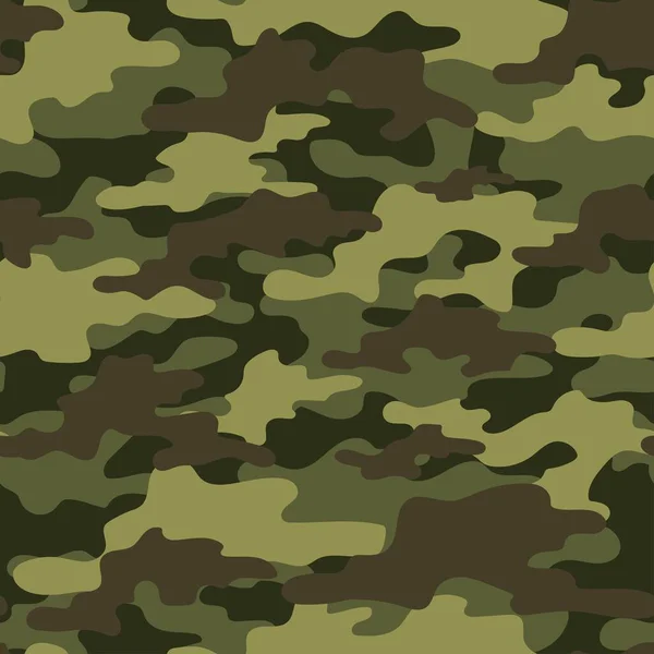 Green Military Camouflage Vector Seamless Print Army Camouflage Clothing Printing — Stock Vector