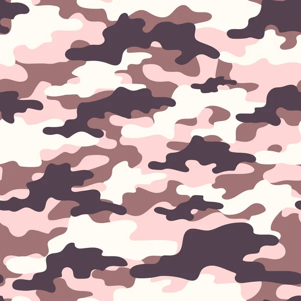 Camuflaje Militar Rosa Vector Impresión Sin Costura Camuflaje Del Ejército — Vector de stock