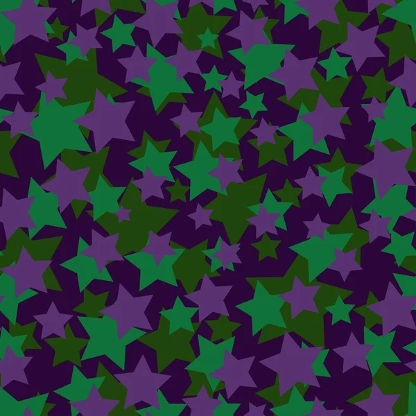 紫の星印だ 星のシームレスなパターン 印刷用又はバナー用又は布用 — ストックベクタ