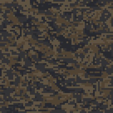 piksel kahverengi askeri kamuflaj, pürüzsüz giysi izi ya da parmak izi
