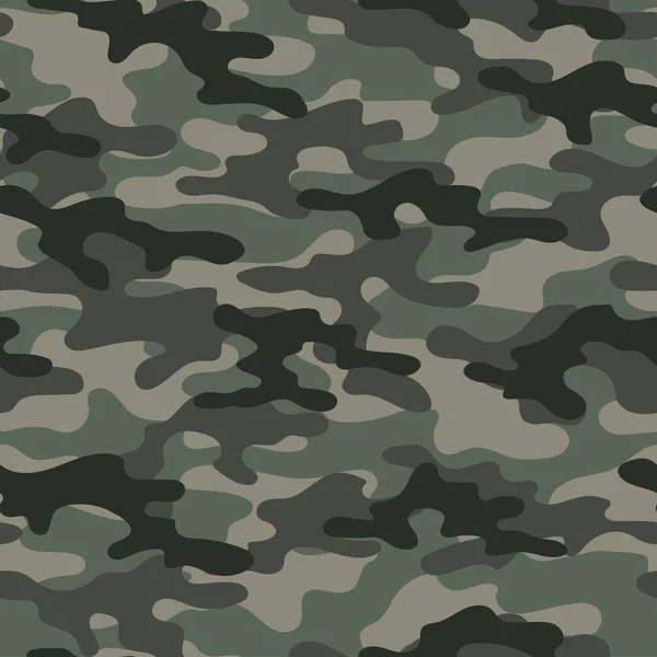 Green Military Camouflage Vector Seamless Print Army Camouflage Clothing Printing — Stock Vector