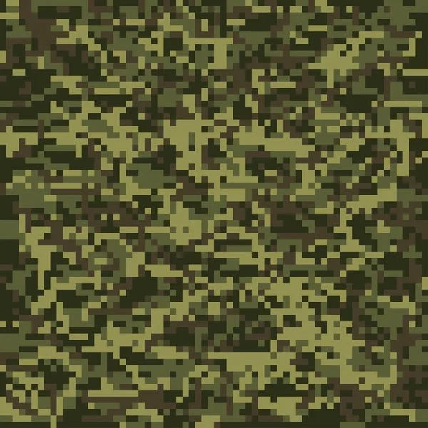 Pixel Camuflagem Militar Verde Impressão Impressão Vestuário Sem Costura — Vetor de Stock