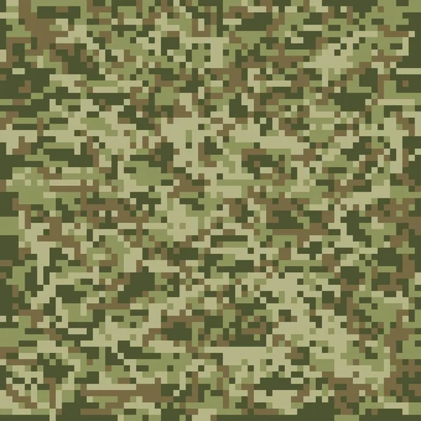 Camuflagem Militar Pixel Impressão Vestuário Sem Costura Verde Impressão — Vetor de Stock