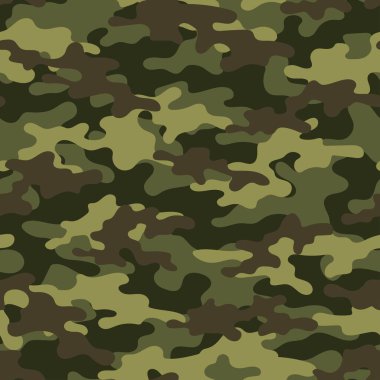 Yeşil askeri kamuflaj. Vektörsüz iz. Ordu giysi veya baskı için kamuflaj