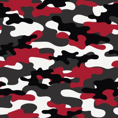 Askeri kamuflaj kırmızısı. Vektörsüz iz. Ordu giysi veya baskı için kamuflaj