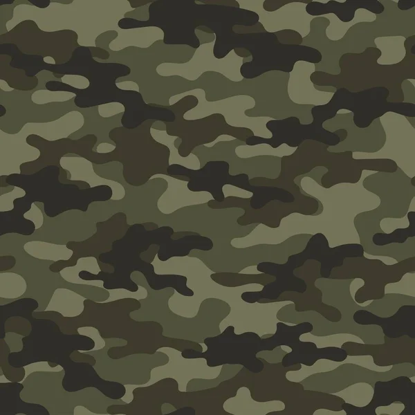 Katonai Zöld Álcázás Vektor Varrat Nélküli Ujjlenyomat Katonai Álcázás Ruházathoz — Stock Vector
