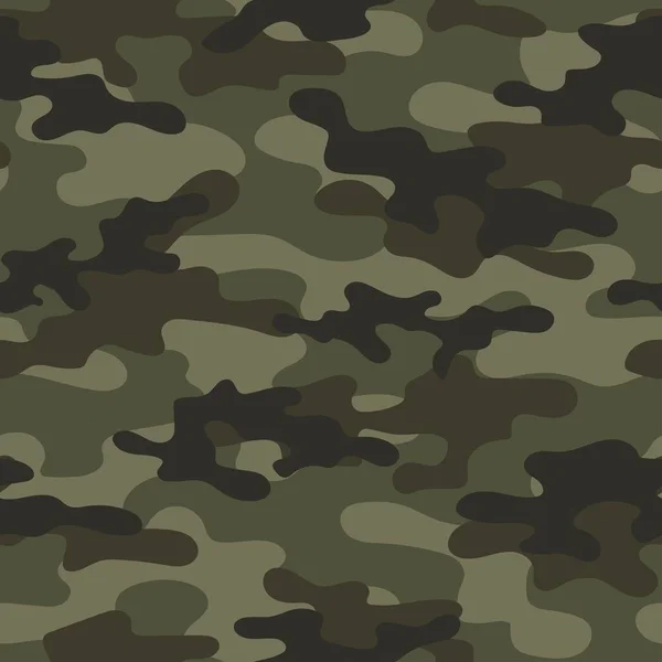 军事伪装 矢量无缝打印 绿色军队服装或印刷用伪装 — 图库矢量图片