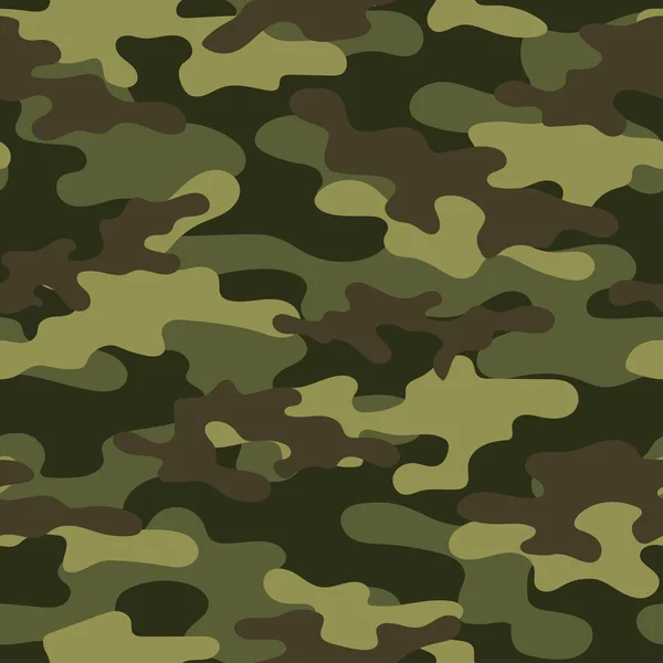 Military Camouflage Vector Seamless Green Print Army Camouflage Clothing Printing — Stock Vector