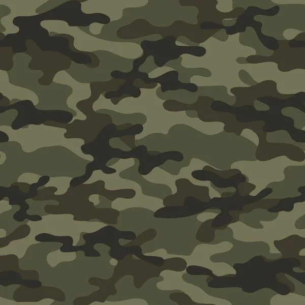 Vojenská Kamufláž Zelená Bezproblémový Vektorový Tisk Armádní Kamufláž Oblečení Nebo — Stockový vektor