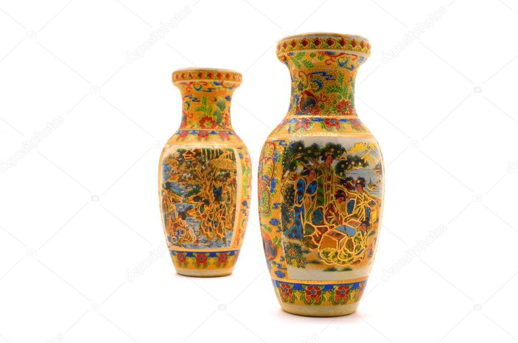 ceramic vase for interior decoration in Asian style