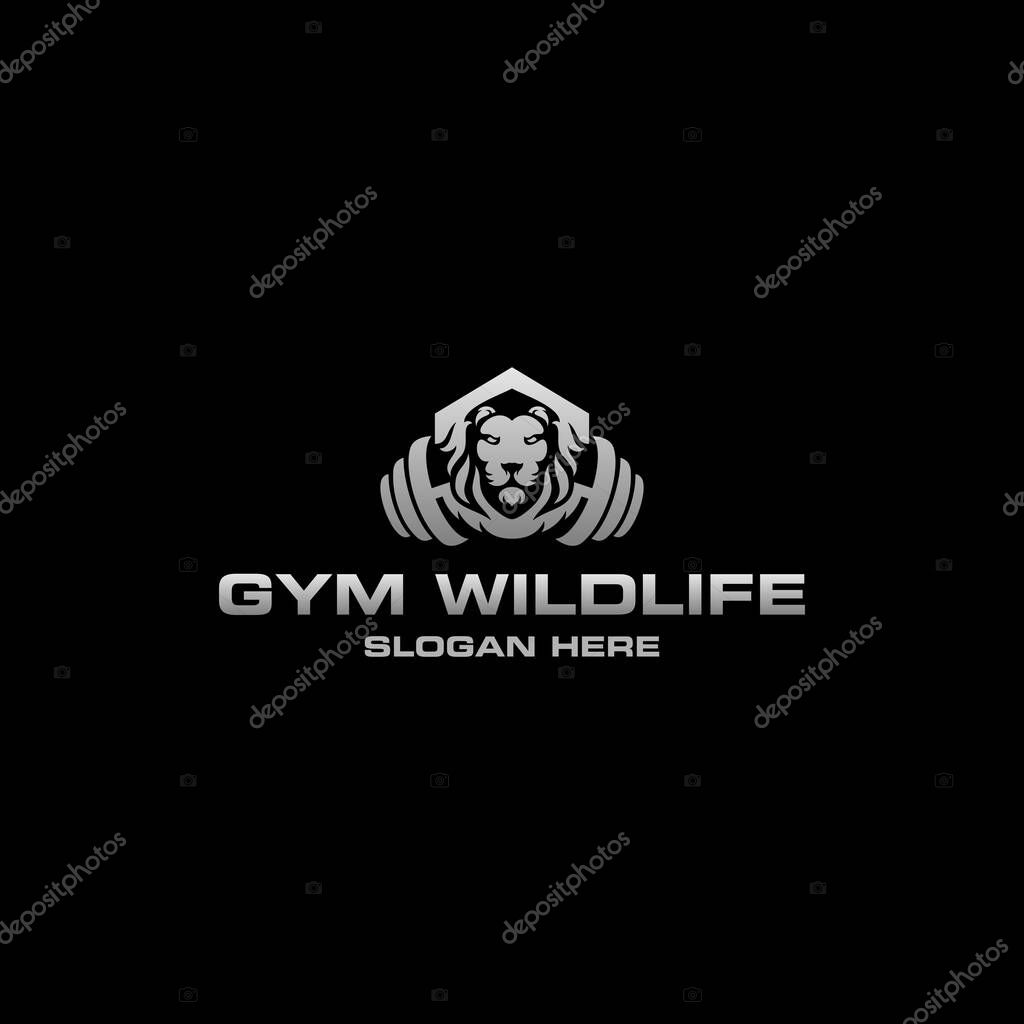 Animal Lion Gym Logo Design