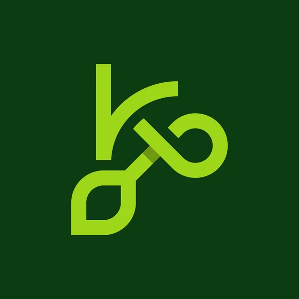 Nature Lettre Leaf Logo Design — Image vectorielle