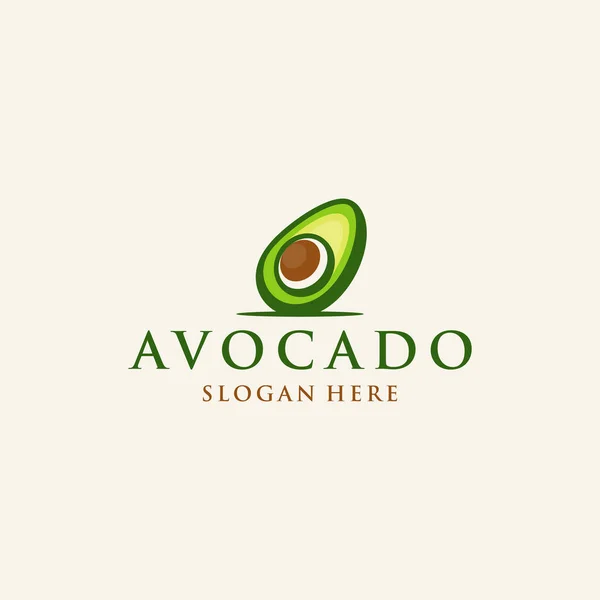 Meyve Avokado Tatlı Logo Tasarımı — Stok Vektör