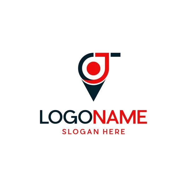 Letter Location Logo Design — 스톡 벡터