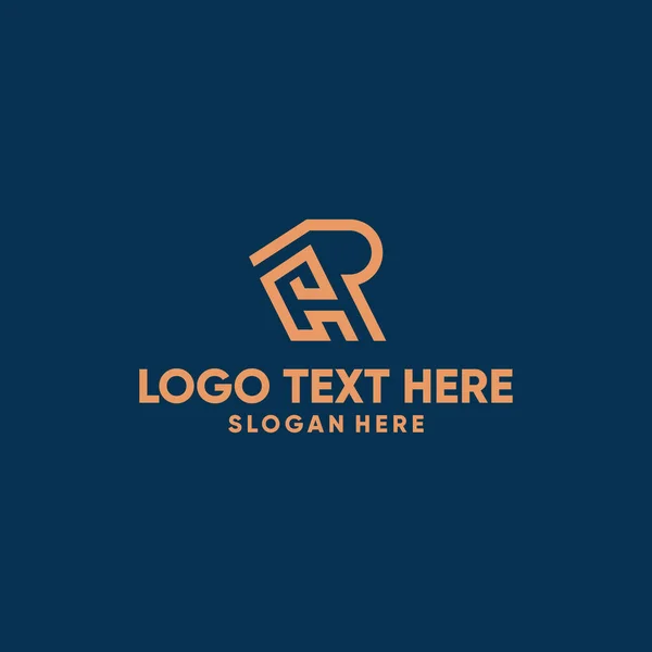 Letter Minimalist Logo Design — 스톡 벡터