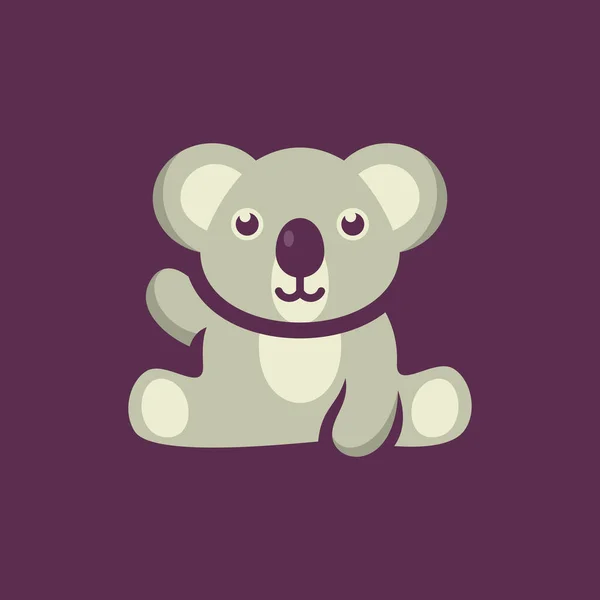 Animal Koala Vector Diseño Logo — Archivo Imágenes Vectoriales