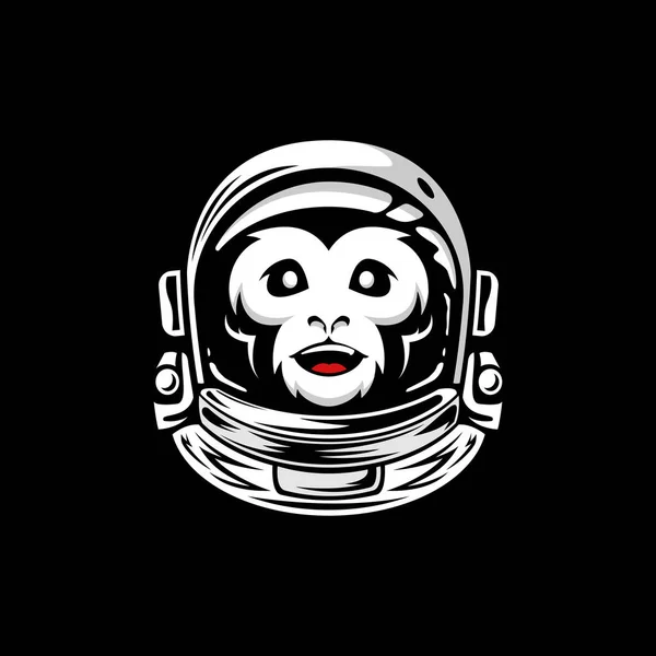 Affe Astronaut Vektor Logo Design — Stockvektor