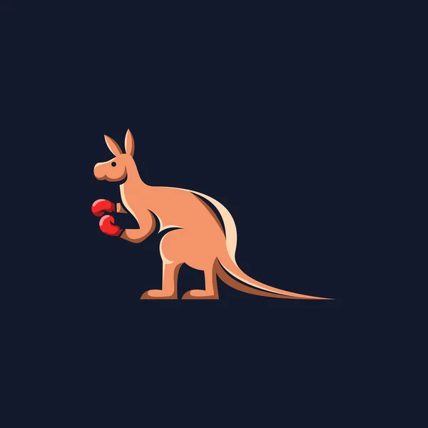 Kangaroo Punch Vector Logo Design — Stock vektor