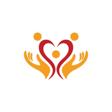 Aile Bakımı Aşk Vektör Logosu Tasarımı