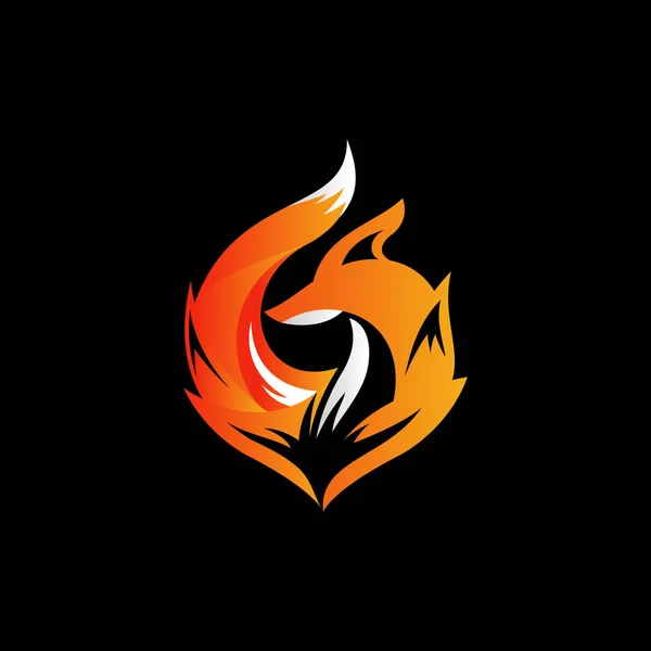 Fox Orange Maskot Vektor Logotyp Design — Stock vektor
