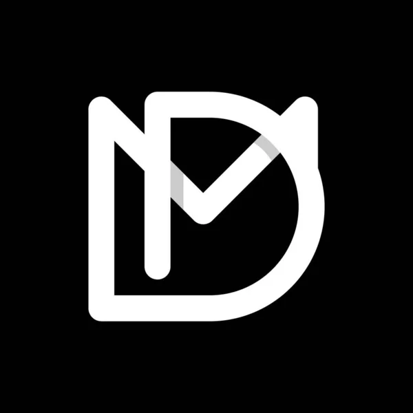 Brev Minimalistisk Logotyp Design — Stock vektor