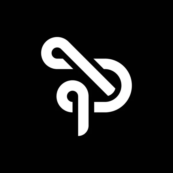 Carta Design Logotipo Minimalista — Vetor de Stock