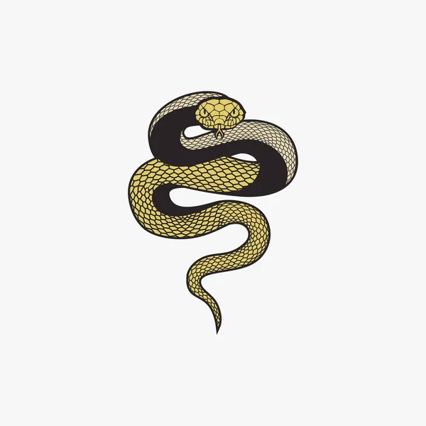 Serpiente Python Mascota Vector Logo Diseño — Vector de stock