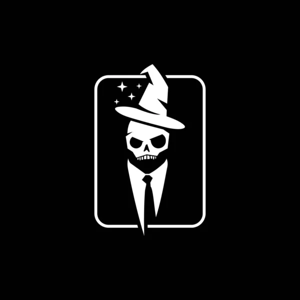 Разработка Векторного Логотипа Skull Witch Business Logo — стоковый вектор