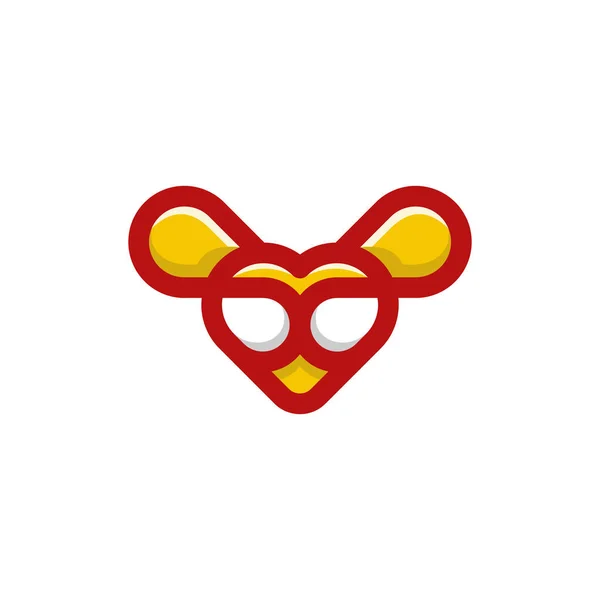 Pszczoła Szef Minimalistyczny Logo Design — Wektor stockowy