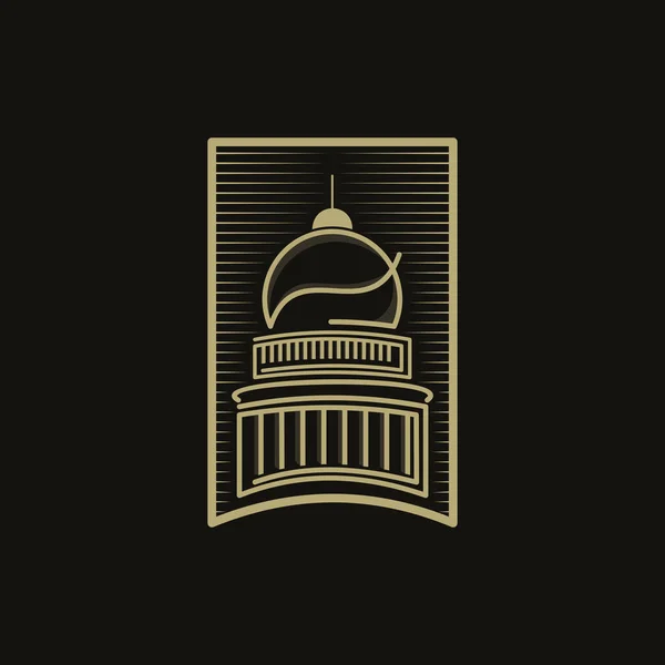 Dome Washington Logo Design — Stock vektor