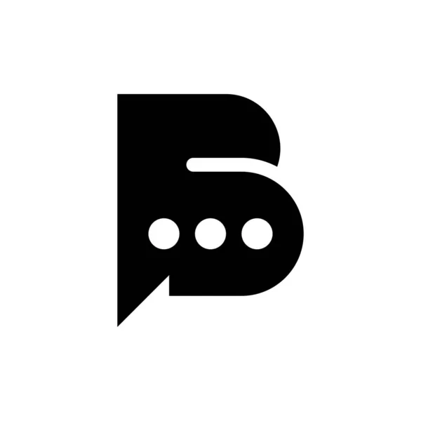 Desain Logo Bisnis Percakapan Huruf - Stok Vektor