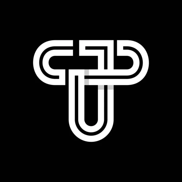 Lettera Linea Monogramma Logo Design — Vettoriale Stock