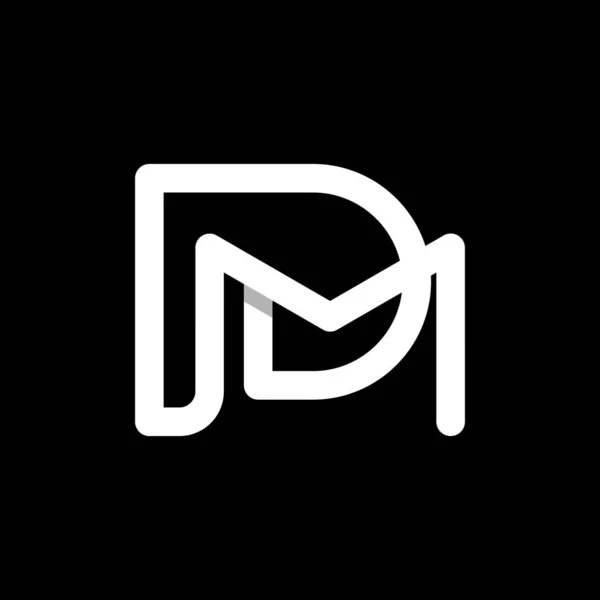 Brev Minimalistisk Logotyp Design — Stock vektor