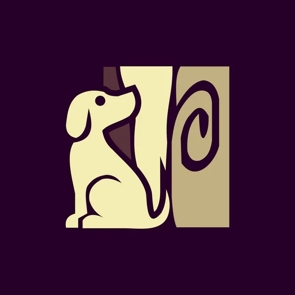 Hund Animal Vector Logo Design — Stockvektor
