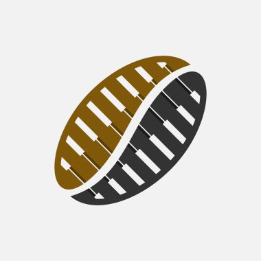 Fasulye Piyano Müzik Vektörü Logosu Tasarımı