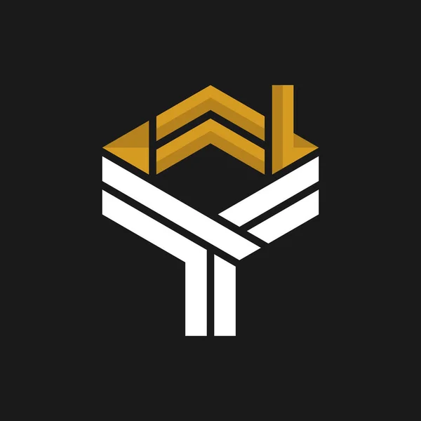 Lettre Accueil Entreprise Logo Design — Image vectorielle