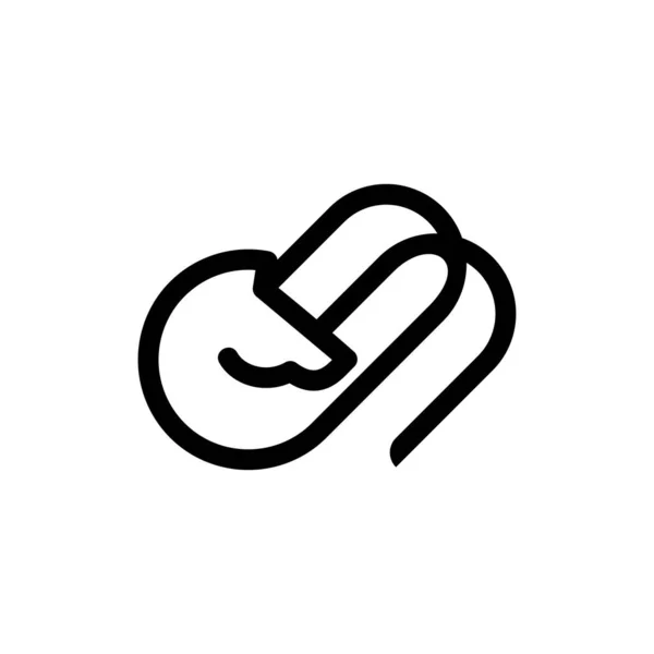 Kontur Skrzydła Zwierząt Projekt Logo — Wektor stockowy