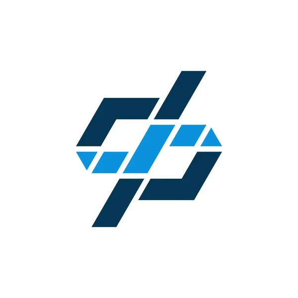 Letter DP Pixel Business Logo Design