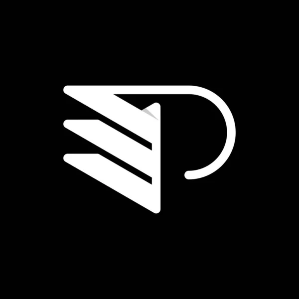 Litera Wing Logo Design — Wektor stockowy
