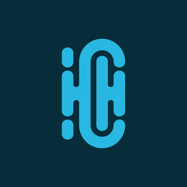 Letter Hch Dot Technology Logo Design — Stock Vector