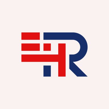 Harf HR Bayrak İş Logosu Tasarımı