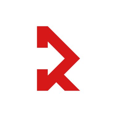 Harf R Arrow İş Logosu Tasarımı