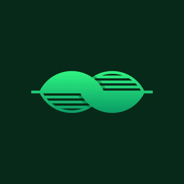 Conception Logo Nature Leaf Infinity — Image vectorielle
