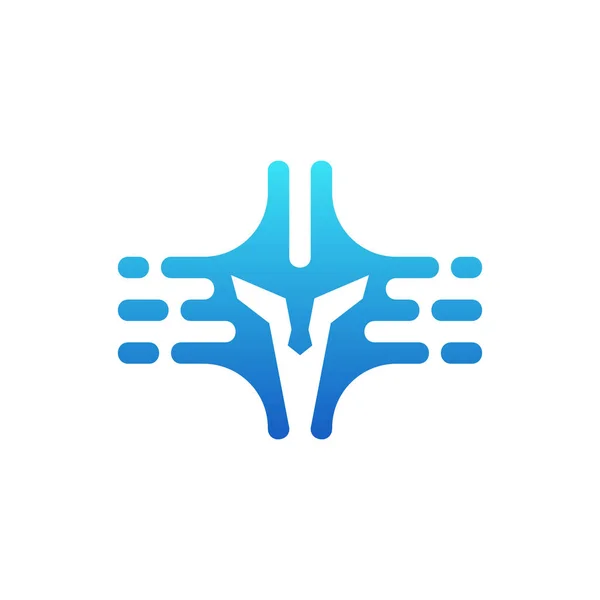 Spartan Tech Business Logo Design — Stock vektor