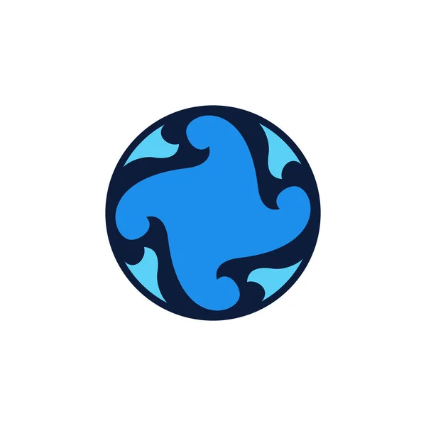 Projektowanie Logo Firmy Wave Circle — Wektor stockowy