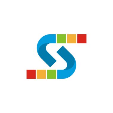 S Harfi Piksel İş Logosu Tasarımı