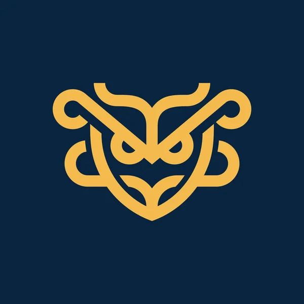 Escudo Coruja Business Outline Logo Design — Vetor de Stock