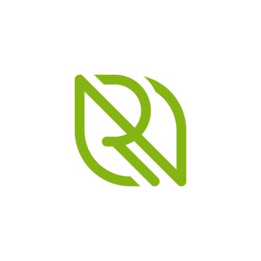 Harf RN Yaprak İş Logosu Tasarımı