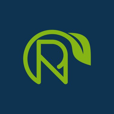 Harf RN Doğa Yaprak Logosu Tasarımı